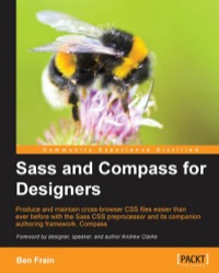 صورة الغلاف: Sass and Compass for Designers 1st edition 9781849694544