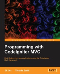 Cover image: Programming with CodeIgniterMVC 1st edition 9781849694704