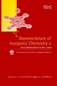 Imagen de portada: Nomenclature of Inorganic Chemistry II 1st edition 9780854044870