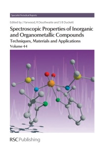 Cover image: Spectroscopic Properties of Inorganic and Organometallic Compounds 1st edition 9781849735797