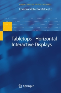 Imagen de portada: Tabletops - Horizontal Interactive Displays 9781849961127