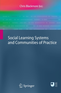Imagen de portada: Social Learning Systems and Communities of Practice 9781849961325