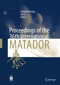 Cover image: Proceedings of the 36th International MATADOR Conference 1st edition 9781849964319