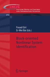 Imagen de portada: Block-oriented Nonlinear System Identification 1st edition 9781849965125