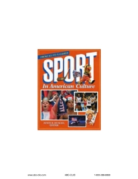 Titelbild: Sport in American Culture 1st edition 9781576070246