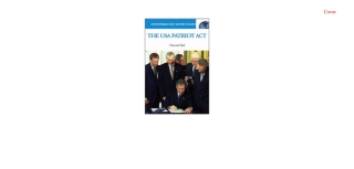 Cover image: The USA Patriot Act 1st edition 9781851097227