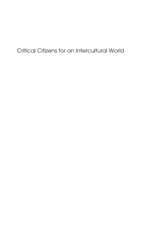 Cover image: Critical Citizens for an Intercultural World 1st edition 9781853596094