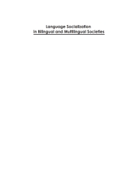 Imagen de portada: Language Socialization in Bilingual and Multilingual Societies 1st edition 9781853596353