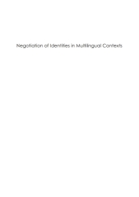 Cover image: Negotiation of Identities in Multilingual Contexts 1st edition 9781853596469