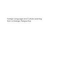 Cover image: Foreign Language and Culture Learning from a Dialogic Perspective 1st edition 9781853594984