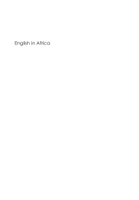 Cover image: English in Africa 1st edition 9781853596896