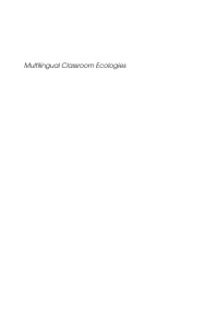 Imagen de portada: Multilingual Classroom Ecologies 1st edition 9781853596957