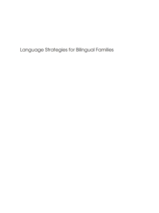 Immagine di copertina: Language Strategies for Bilingual Families 1st edition 9781853597145