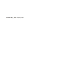 Omslagafbeelding: Vernacular Palaver 1st edition 9781853597725