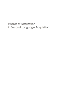 Cover image: Studies of Fossilization in Second Language Acquisition 1st edition 9781853598357