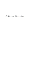 Titelbild: Childhood Bilingualism 1st edition 9781853598692