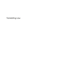 صورة الغلاف: Translating Law 1st edition 9781853599545