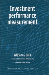 Cover image: Investment Performance Measurement 9781855731950