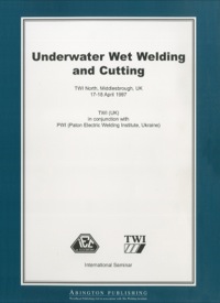 Omslagafbeelding: Underwater Wet Welding and Cutting 9781855733886