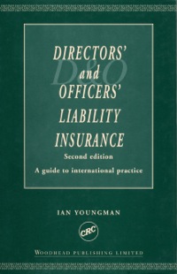 Titelbild: Directors’ and Officers’ Liability Insurance 2nd edition 9781855734371