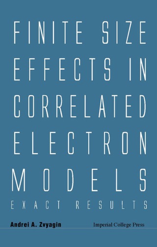 Cover image: FINITE SIZE EFFECTS IN CORRELATED ELEC.. 9781860945038