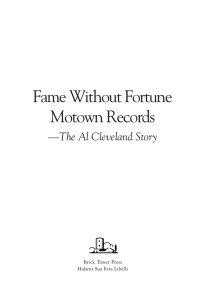 Cover image: Fame Without Fortune, Motown Records, the Al Cleveland Story 9781883283841