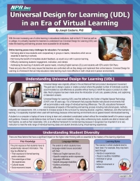 Cover image: Universal Design for Learning (UDL) in an Era of Virtual Learning 1st edition 9781887943901