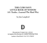 Cover image: The Cubs Fan's Little Book of Wisdom 2nd edition 9781888698534