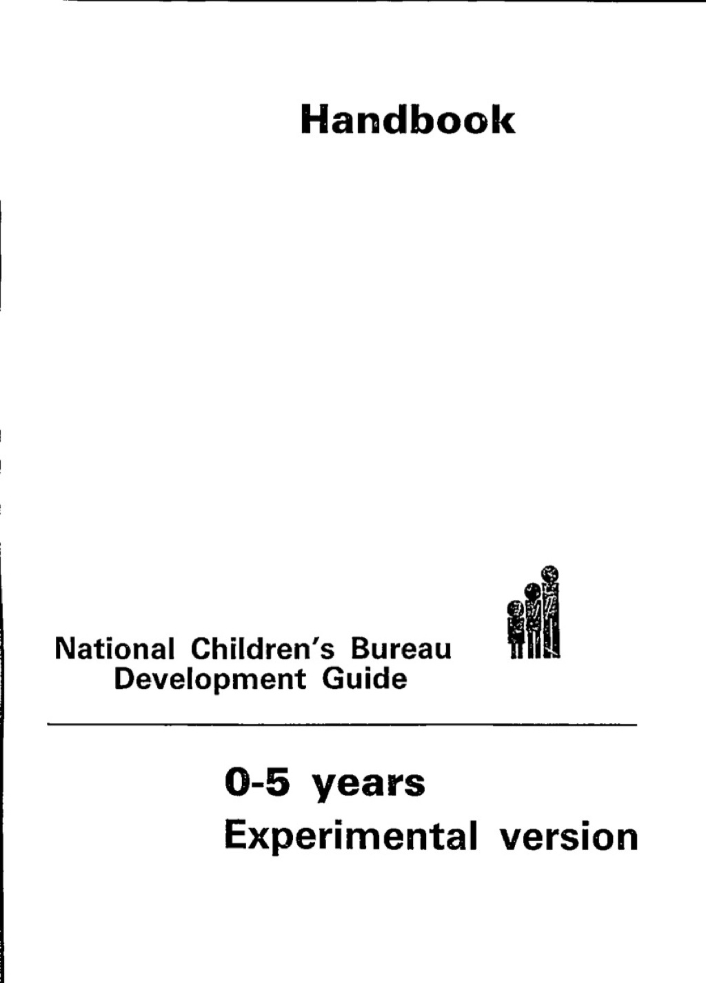 Development Guide Handbook 0-5 years – Experimental version