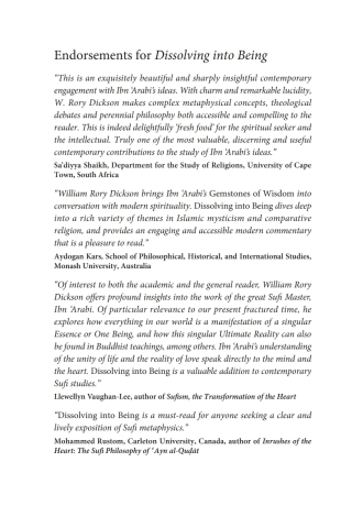 Titelbild: Dissolving into Being 9781905937790