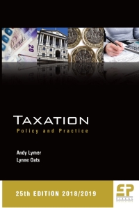 Imagen de portada: Taxation: Policy & Practice (2018/19) 25th edition 9781906201401