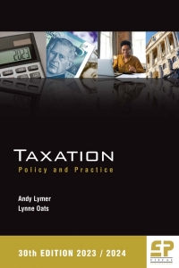 Imagen de portada: Taxation: Policy & Practice (2023/24) 30th edition 9781906201722