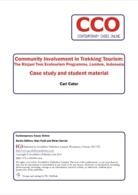 Imagen de portada: Community Involvement in Trekking Tourism: The Rinjani Trek Ecotoourism Programme, Lombok, Indonesia 9781908999146