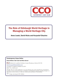 Imagen de portada: The Role of Edinburgh World Heritage in Managing a World Heritage City 9781908999689