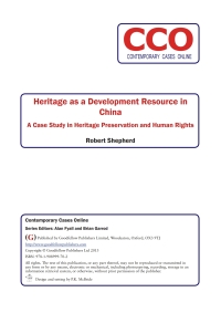 Cover image: Heritage as a Development Resource in China: A Case Study in Heritage Preservation and Human Rights 9781908999702