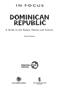 Cover image: Dominican Republic In Focus 9781899365258