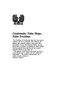 صورة الغلاف: Guatemala: False Hope False Freedom 9780906156315