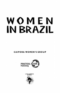 Cover image: Women in Brazil 9780906156797