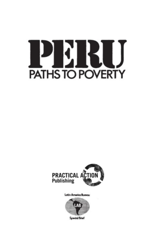Immagine di copertina: Peru: Paths to Poverty 9780906156223