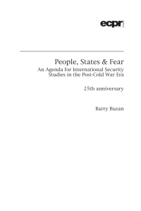 Imagen de portada: People, States and Fear 1st edition 9780955248818