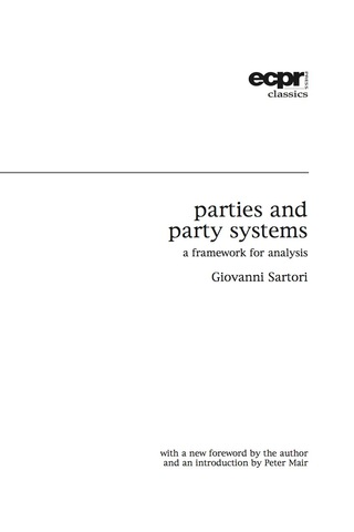 Cover image: Parties and Party Systems 1st edition 9780954796617