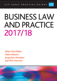 Cover image: Business Law and Practice 2017/18 1st edition 9781911269793