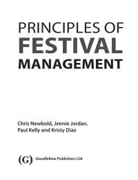 Cover image: Principles of Festival Management 9781911396833