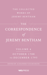 Cover image: The Correspondence of Jeremy Bentham, Volume 4 1st edition 9781911576174