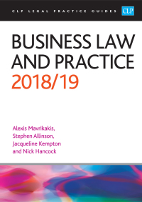 Cover image: Business Law and Practice 2018/2019 1st edition 9781912363445
