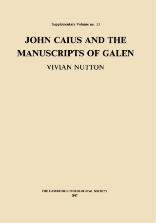 Immagine di copertina: John Caius and the Manuscripts of Galen 9781913701192