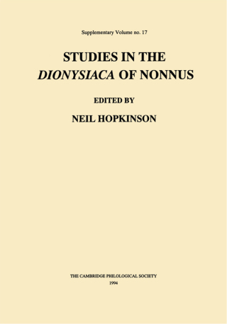 Cover image: Studies in the Dionysiaca of Nonnus 9781913701239