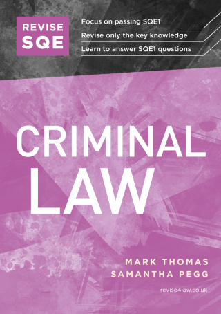 Cover image: Revise SQE Criminal Law 1st edition 9781914213021
