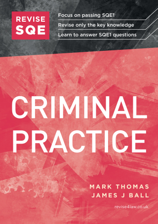 Cover image: Revise SQE Criminal Practice 1st edition 9781914213151