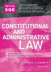 Omslagafbeelding: Revise SQE Constitutional and Administrative Law 2nd edition 9781914213595
